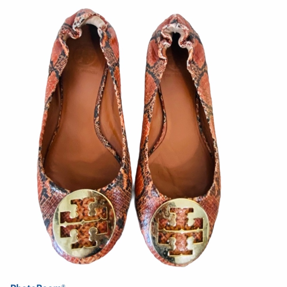 Tory Burch Women's Snakeskin Ballet Flats - Brown